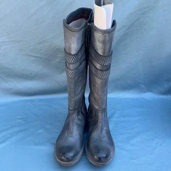 ROAN by Bed Stu women tall boot NWOT sz 6 /EU 36 gray distressed motorcycle moto - Picture 2 of 9